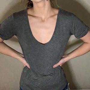 Grey vneck soft